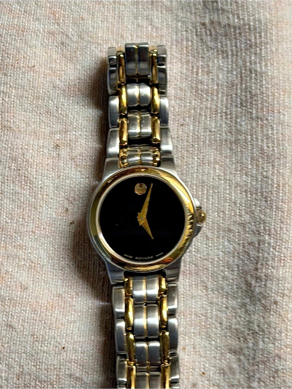 Movado Museum Classic Two-Tone Women's Watch Black & Gold